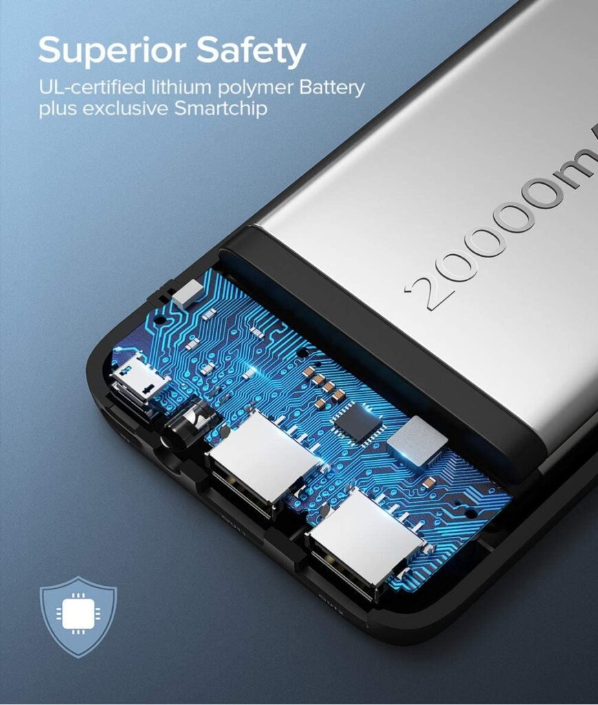 Batterie Externe 20000mAh Pour Gilet Chauffant - Ports 5V/7.4V, écran Numérique, Recharge Rapide - Compatible Smartphones