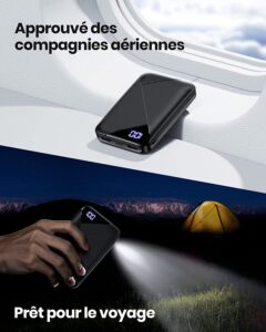 Batterie Externe 10000mAh Pour Gilet Chauffant - Ports 5V/7.4V, Affichage Numérique, Charge Rapide - 8