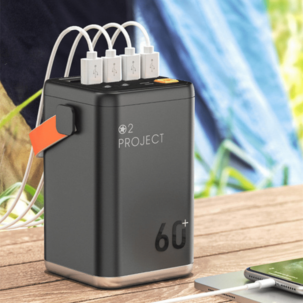 Power Bank 50000mAh 66W Avec écran LED - Design Conteneur Créatif, Charge Rapide USB, Compatible Smartphone, Tablette