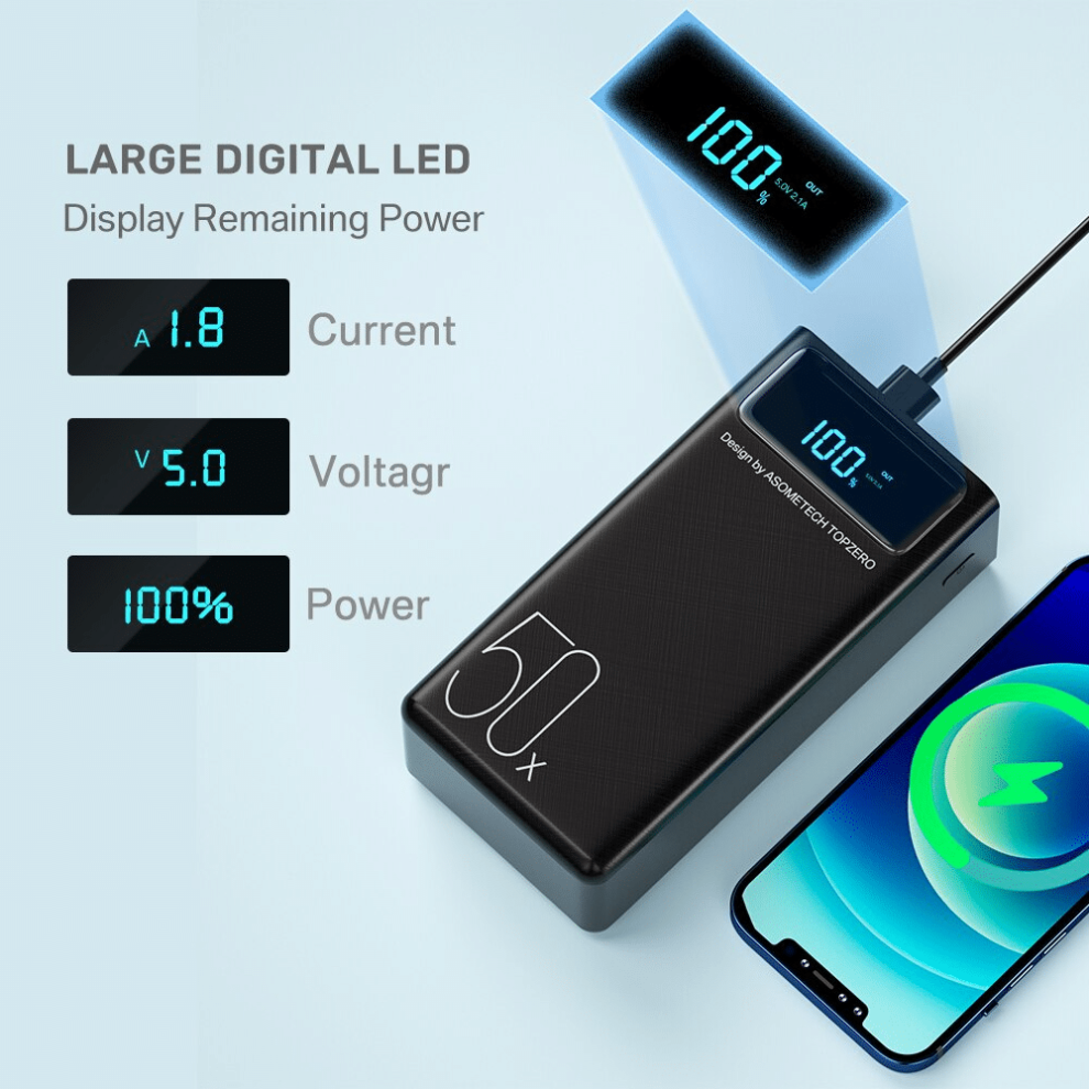 Batterie Externe Magnétique ORICO KD5 5000 MAh - Powerbank Compact Aimanté Pour Charge Sans Fil | Batterie Portable Grise