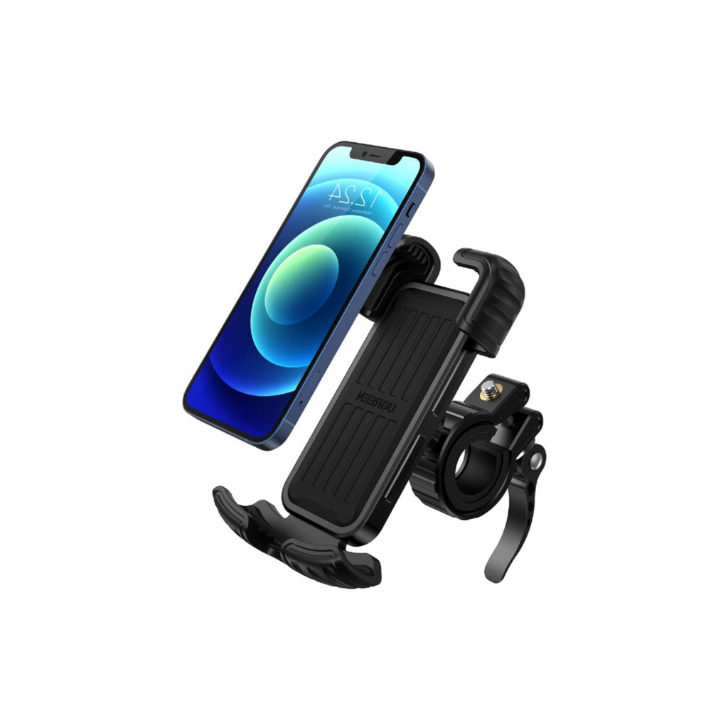 Support Téléphone Rotatif KVAEY - Support Smartphone Vélo En Silicone - Rotatif 360° - Guidon 1,66 à 4,3 Cm - Noir Accessoire Cyclisme