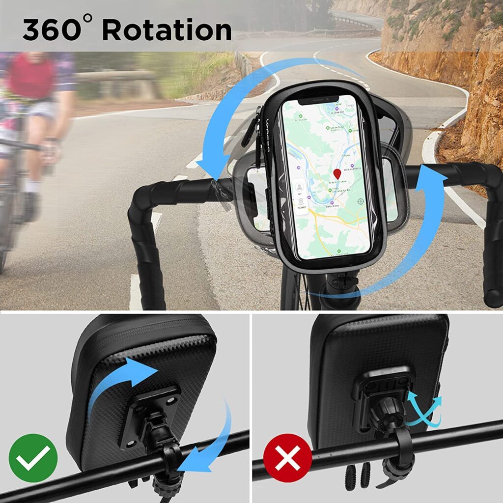 Sacoche vélo-Support Telephone Velo/Trottinette/Moto étanche avec