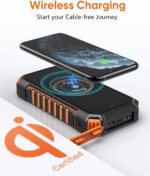 Batterie Portable Solaire 26800 mAh Wireless