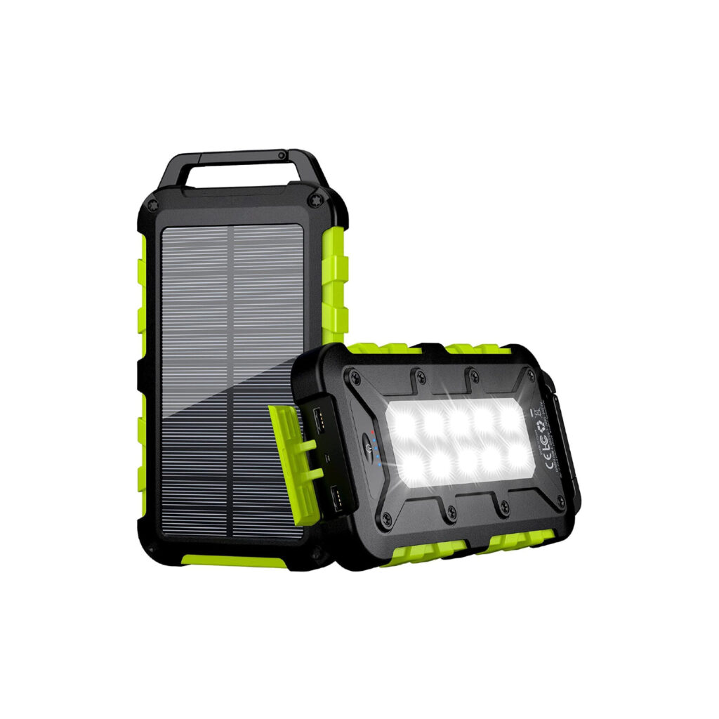 Batterie Externe Solaire 20000mAh, PD15W Batterie Solaire Portable USB
