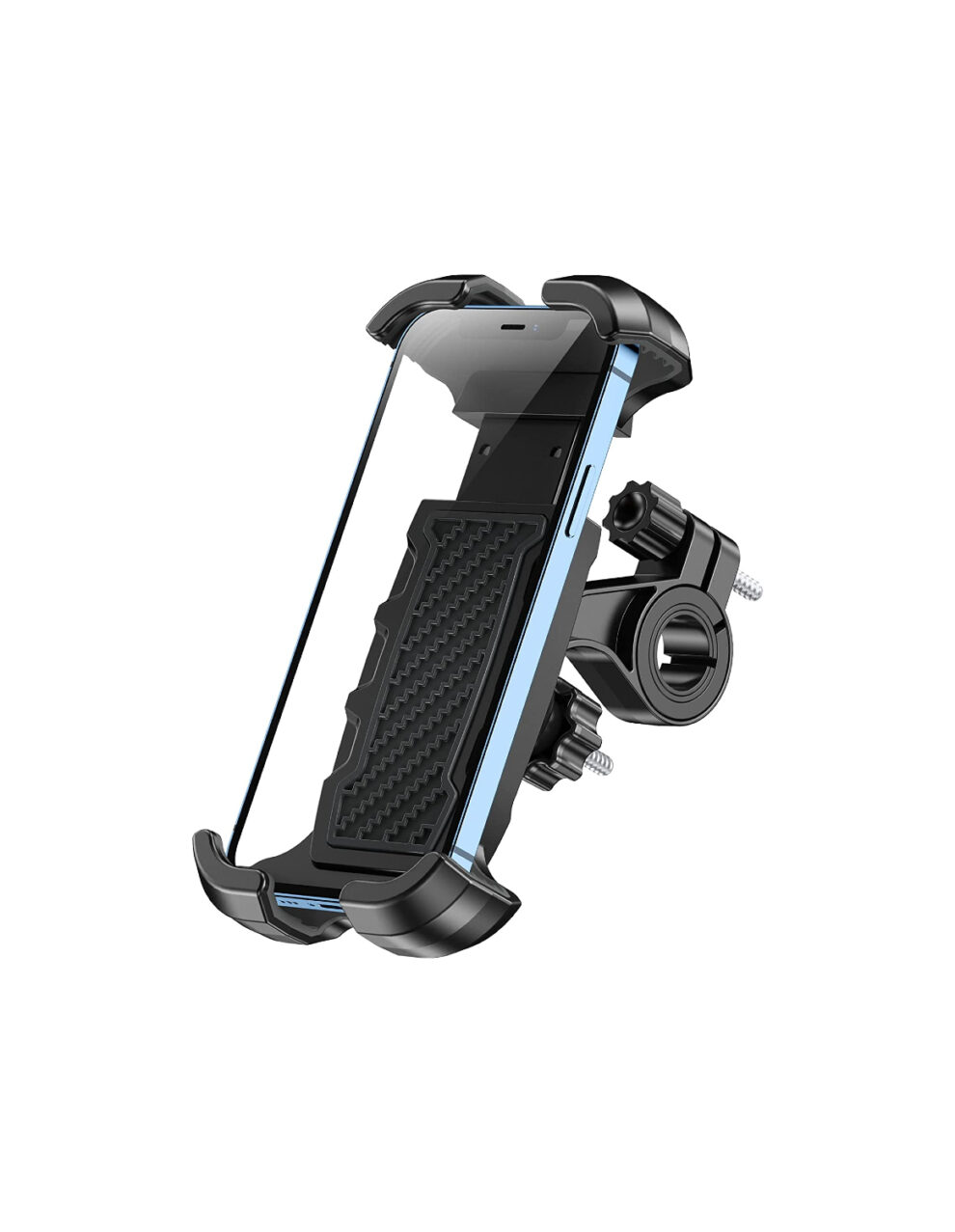 Support Téléphone Vélo Amortissant QWORK - Pour Guidon 1.8-3.5cm - Téléphones 4.2-6.8 Pouces - Fixation Rapide