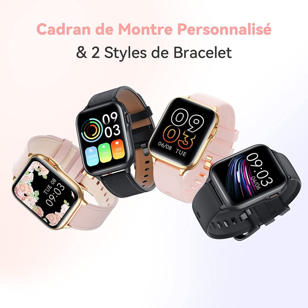 Montre Connectée YAMAY SW022 Hommes Femmes Fitness Tracker Vert