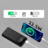 Batterie Externe Hyper Compacte 20000 MAh - 22,5W - USB-C - Noir - EXJ Emporium
