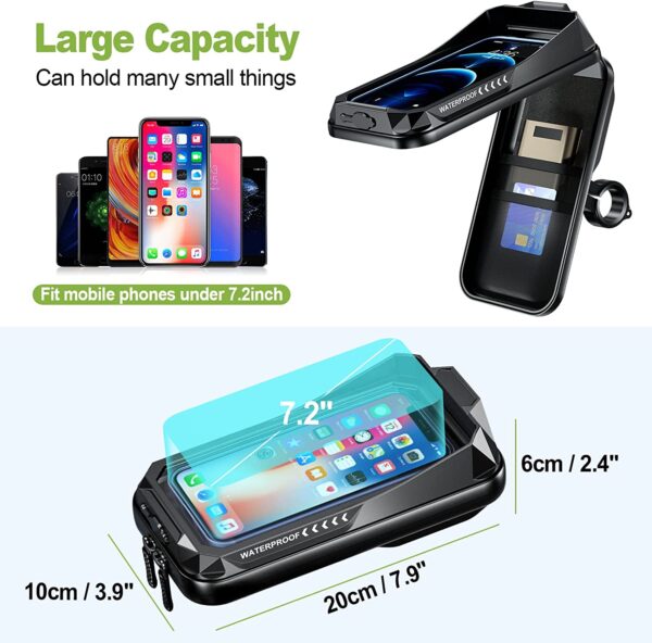 Support Téléphone Moto Antivol Et Anti-vibration - Pour Guidon 12-45mm - Compatible 5,4-7,2 Pouces