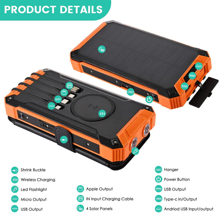 Acuxiaza Kit Chargeur Solaire Caméra Chasse 5200mAh - Panneau Solaire 6V 9V 12V IP65 Étanche Avec Batterie Intégrée