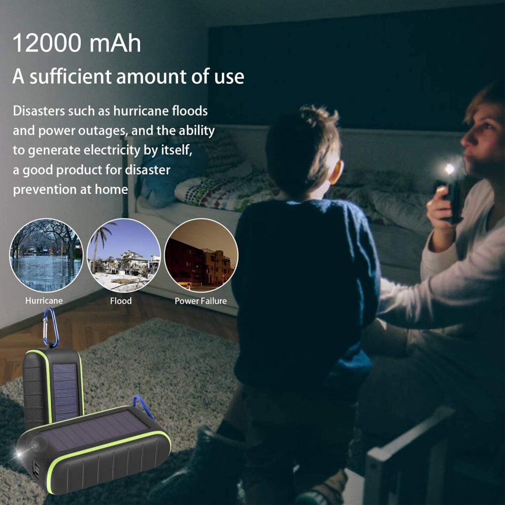 Batterie Solaire Revolt 30000 MAh – Avec Dynamo Et Câbles Intégrés, PB-200.k, Neuve