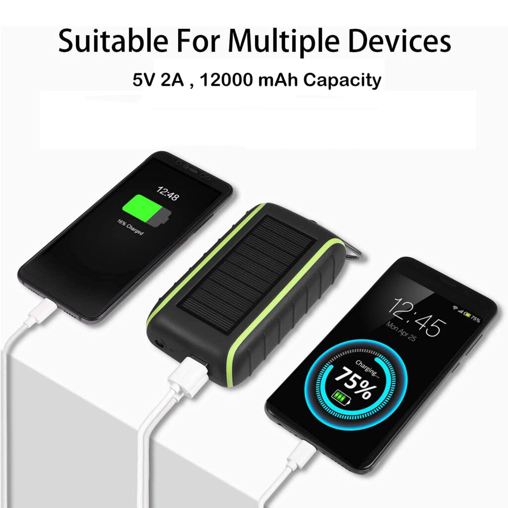 Batterie Solaire Revolt 30000mAh Avec Dynamo Et Câbles - Power Bank PB-200.k
