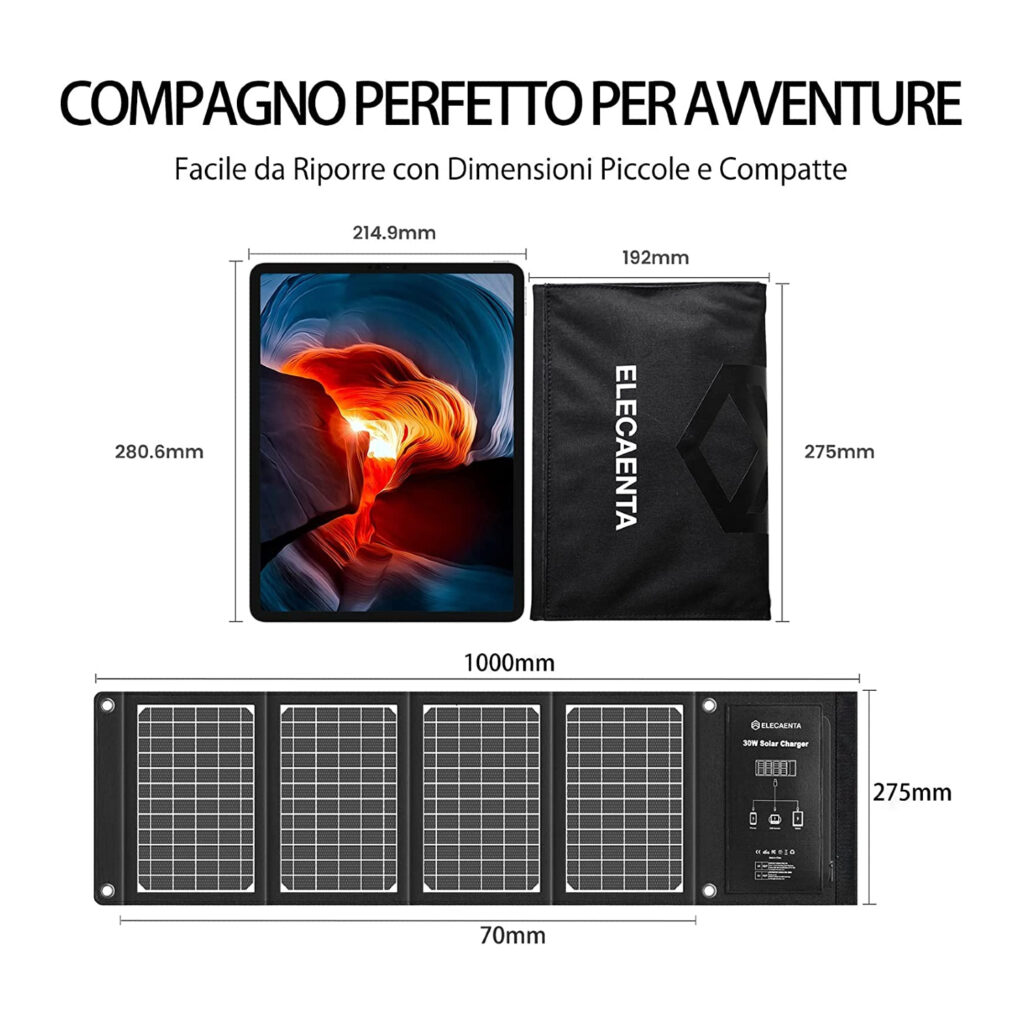 Panneau Solaire Avec USB, Batterie Externe Et Chargeur Solaire Pour Camping, Générique