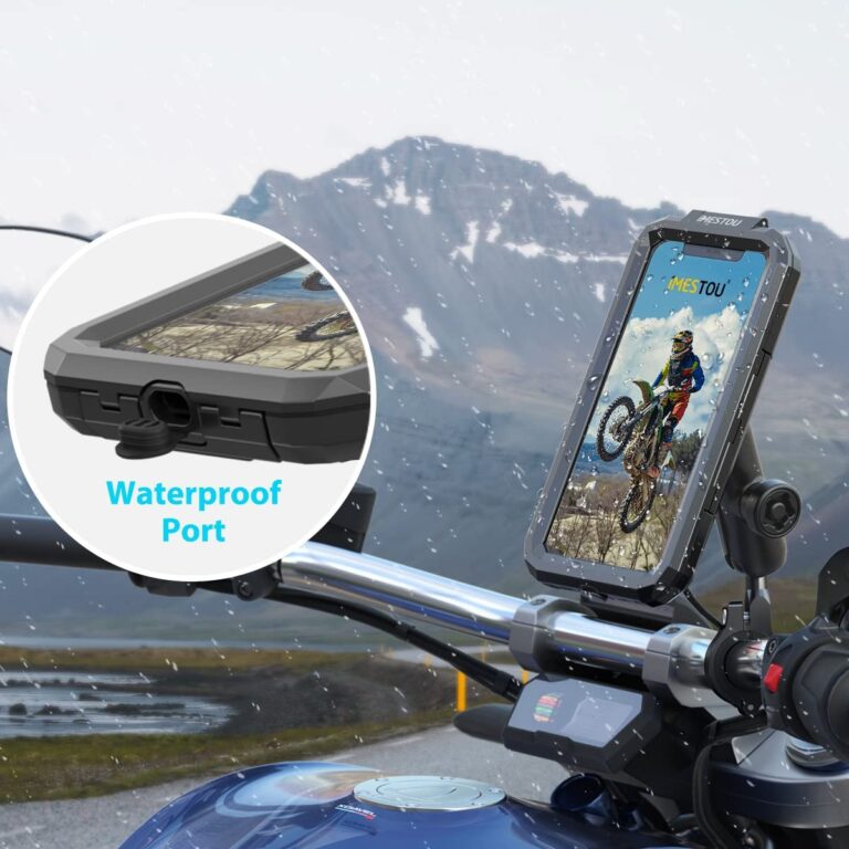 iMESTOU Support de Téléphone sans Fil pour Moto Chargeur Qi/USB C 3.0