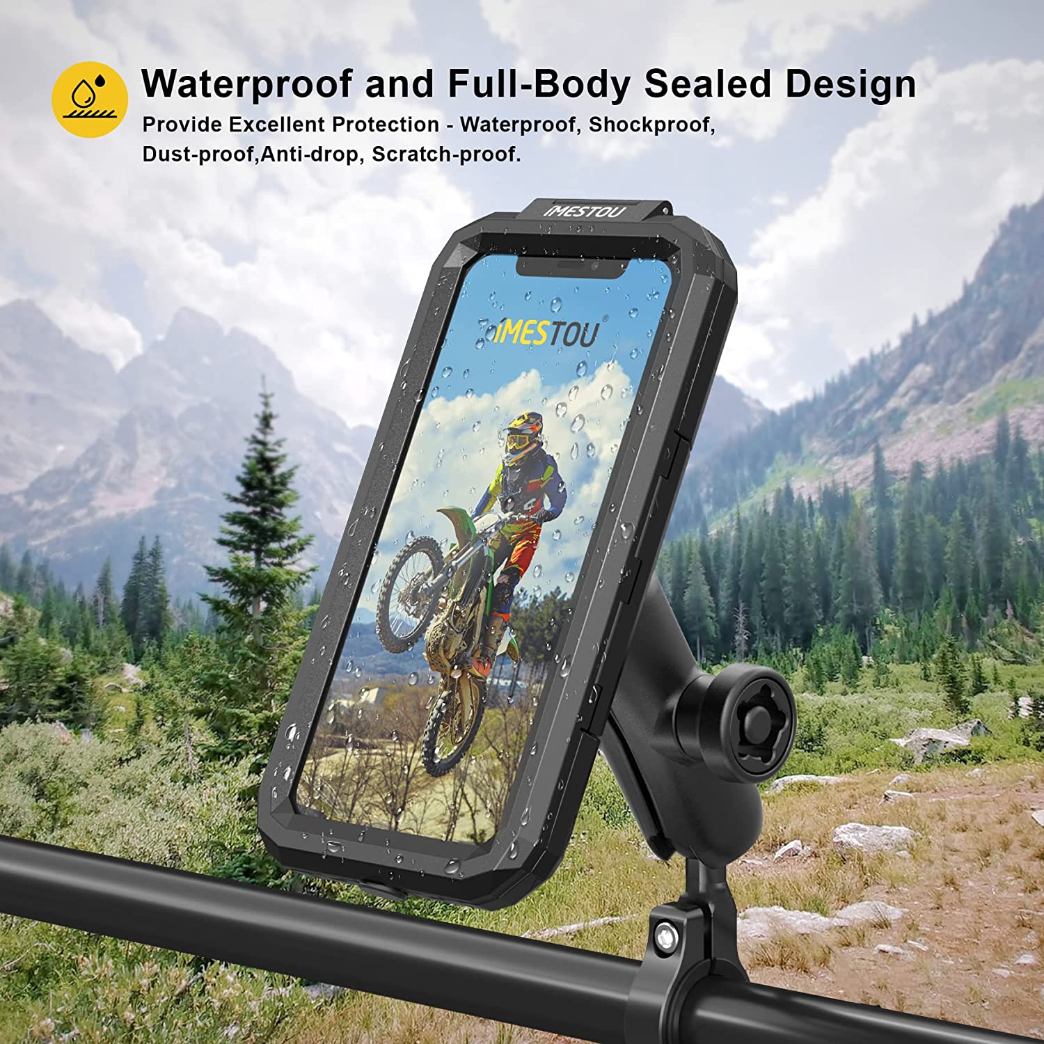 Support Téléphone Moto Et Vélo électrique - Griffe D'aigle Réglable - Antichoc Et Antidérapant