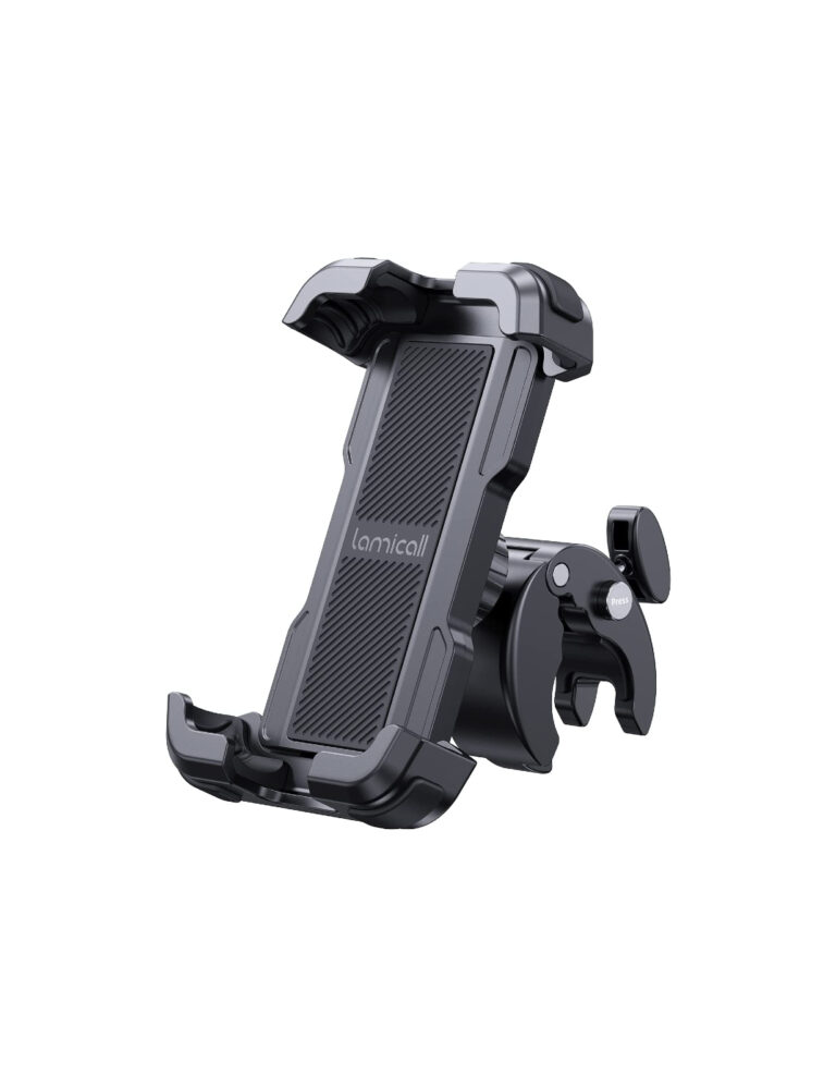 Support Téléphone Pour Guidon Vélo/moto - Rotatif 360°, Anti-chocs, Fixation Rapide, ABS Et Inox