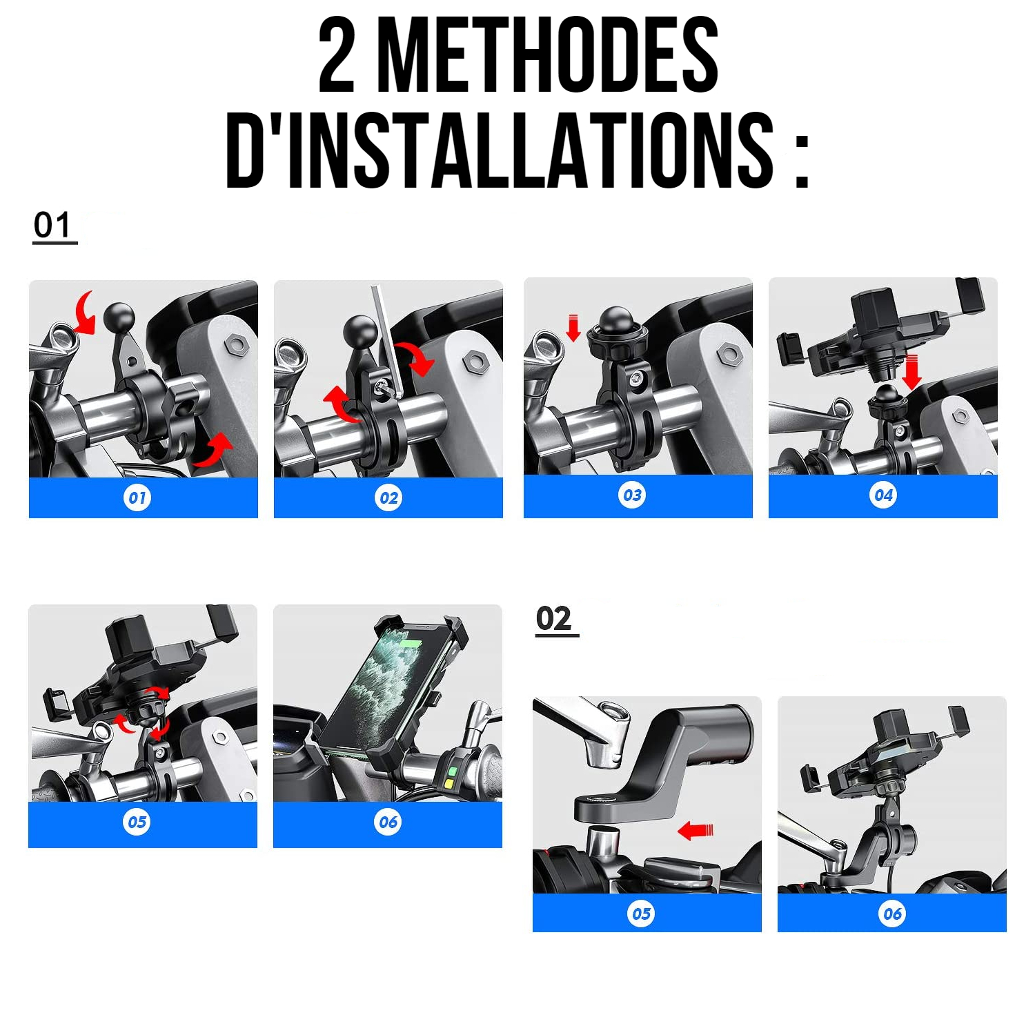 Support De Navigation USB Sans Fil Pour Moto - Charge Rapide 15W - Compatible BMW R1200GS, S1000XR, Etc.