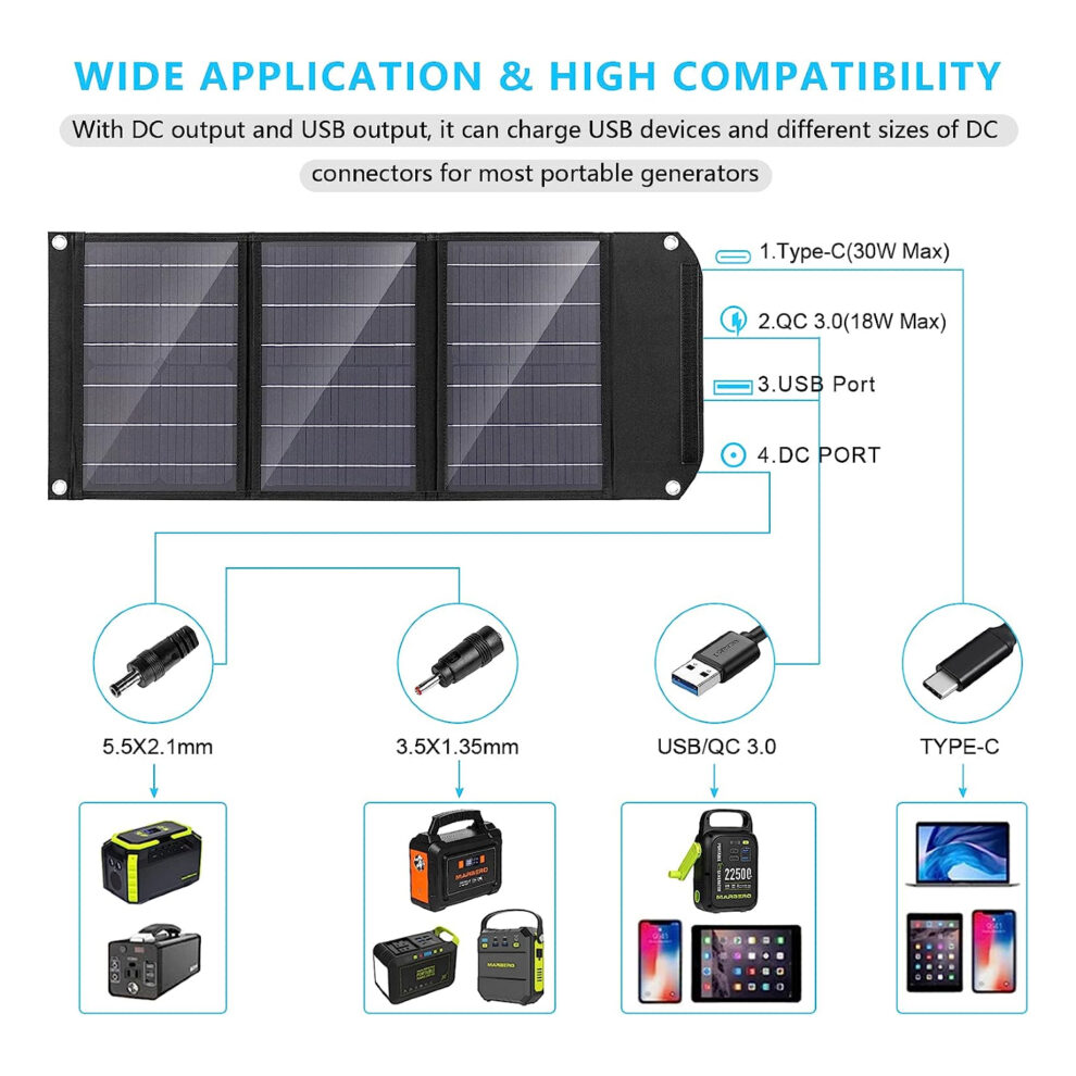 Radio Solaire D'urgence 8 En 1 - 30000mAh, Bluetooth, Lampe Torche, SOS - Pour Camping, Survie