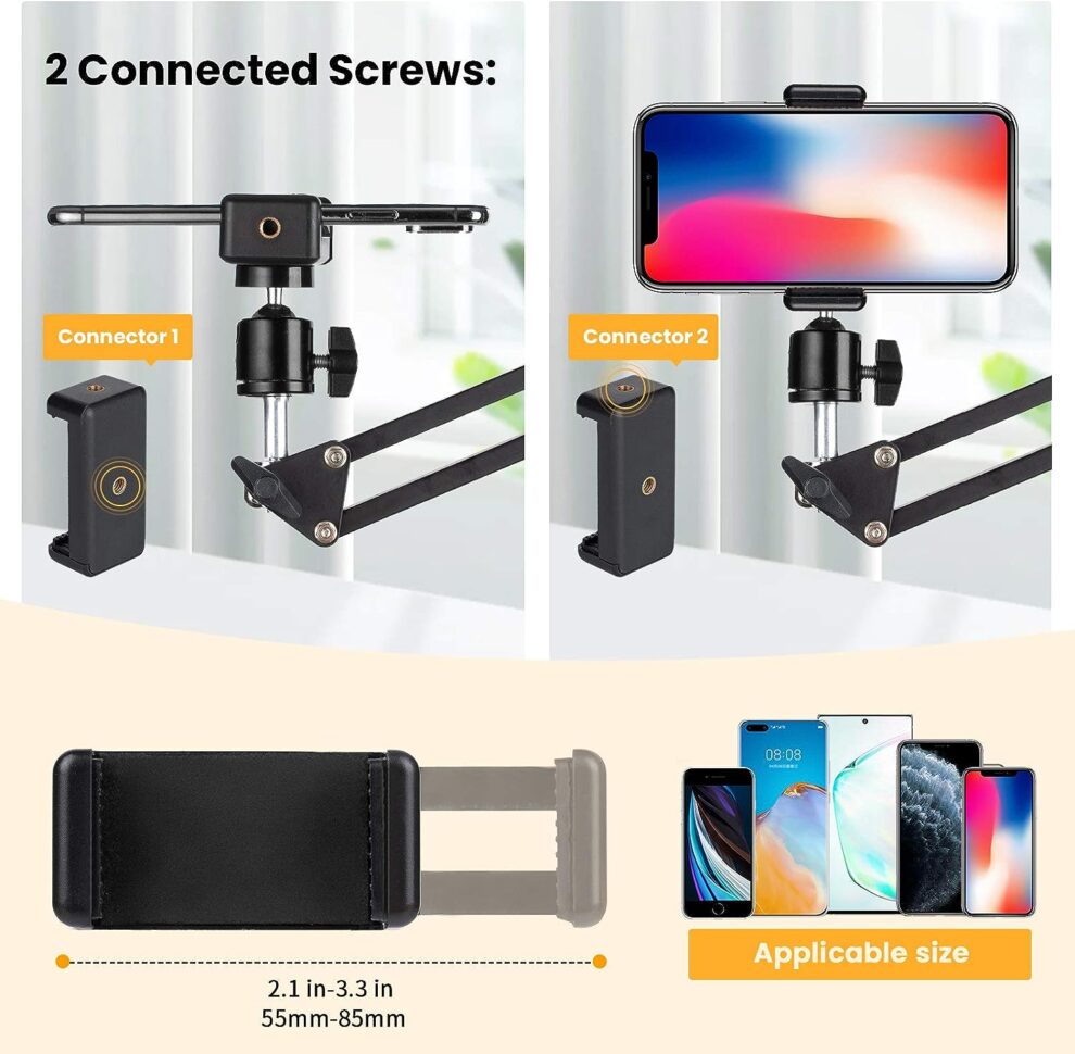 Support De Téléphone Pour Lit/chevet Avec Bras Réglable 360° - Pince Universelle, Design Cartoon