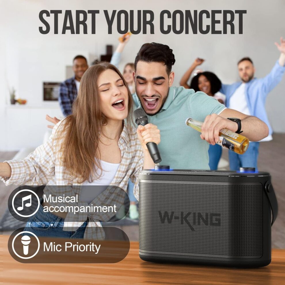 Enceinte Karaoké Muse Bluetooth 150W - IPX5 étanche - 2 Micros Sans Fil - Noir - Modèle M-530KA