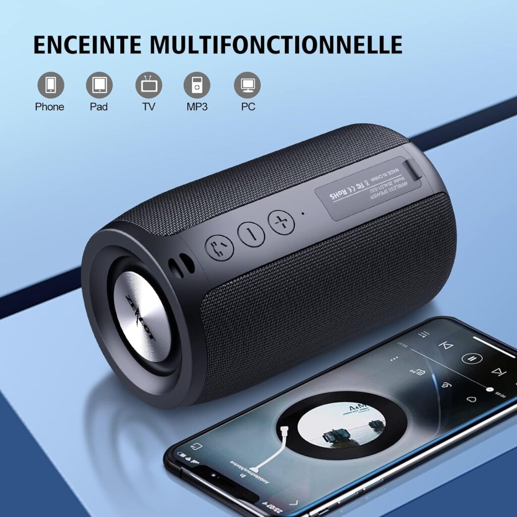 Enceinte nomade,Enceinte Bluetooth,haut-parleur TWS,caisson de basses
